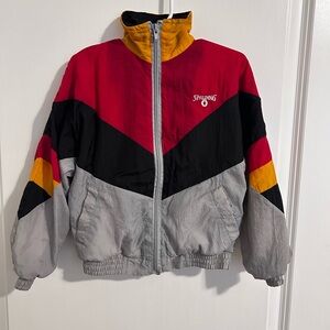 Vintage Spalding Kids Jacket - Red, Black, Gray, Orange